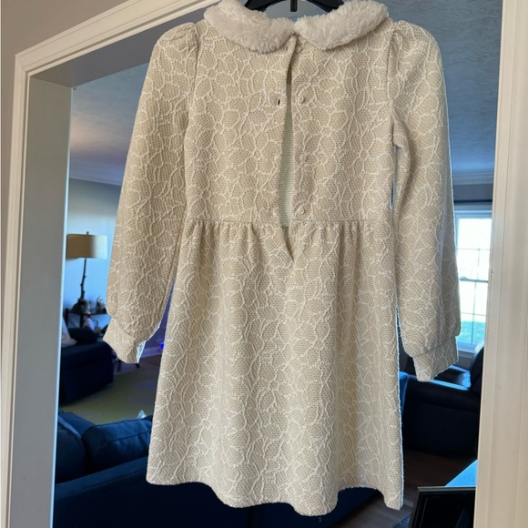 Janie and Jack Cream Bishop Sleeve Maxi Sweater Dress - Picture 5 of 6